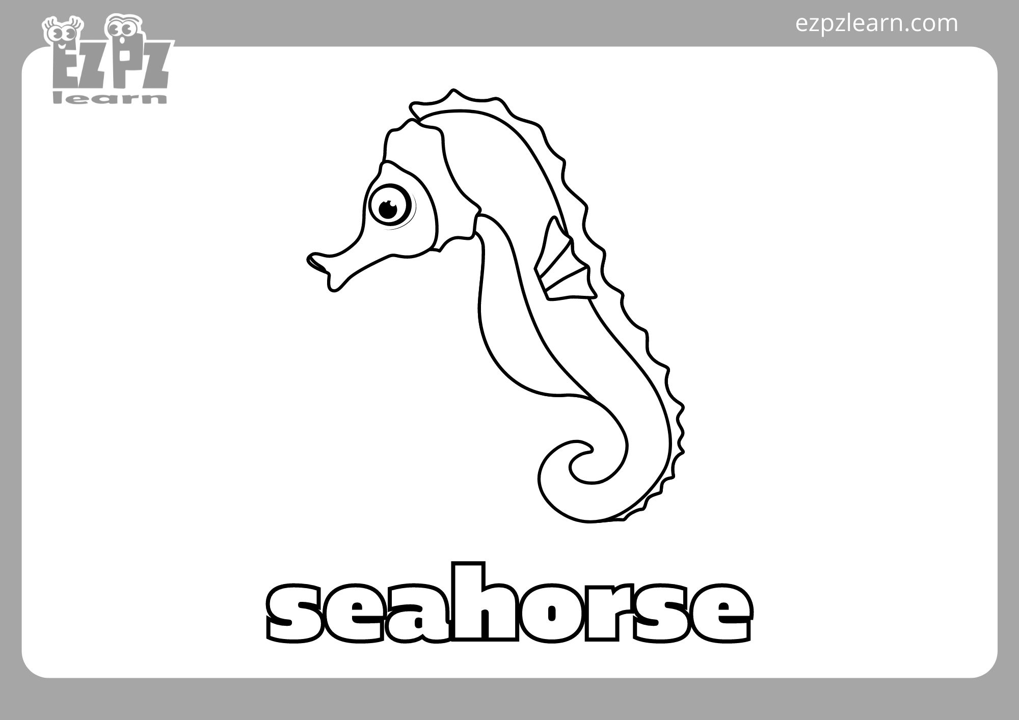 Seahorse Coloring Page
